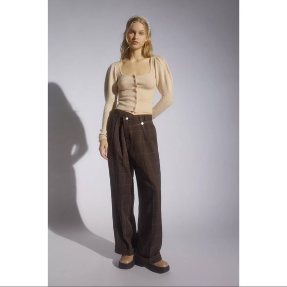 NWT UO Ashley Puff-Sleeve Cardigan - Picture 4 of 5